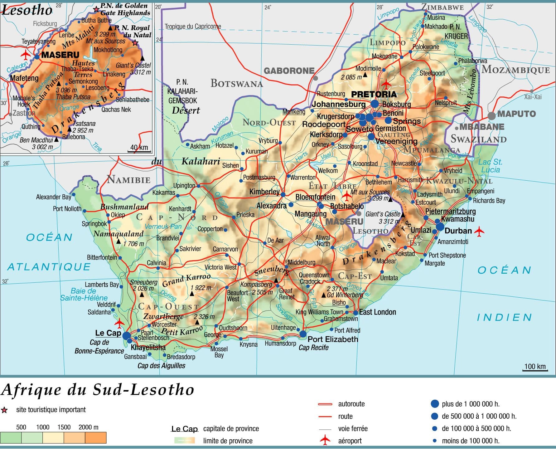 carte afrique du sud - Image