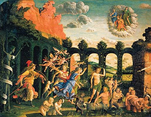 Mantegna, Minerve chassant les Vices du jardin de la Vertu
