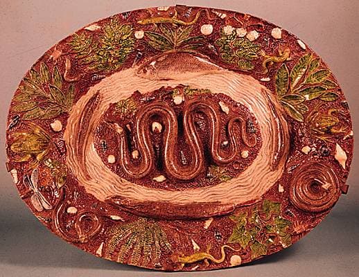 Bernard Palissy, <i>plat ovale en céramique</i>