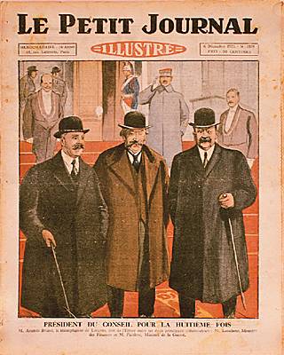 Aristide Briand, Louis Loucheur et Paul Painlevé