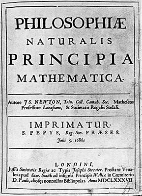 Isaac Newton, <i>Principes mathématiques de philosophie naturelle</i>