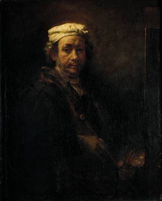 Rembrandt, Portrait de l artiste au chevalet