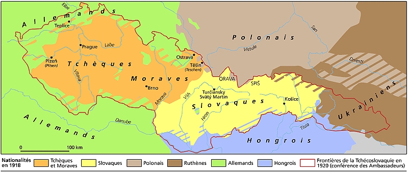 La formation de la Tchécoslovaquie