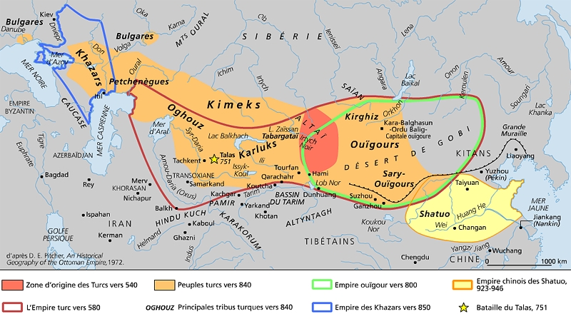 La conquête des steppes de l'Eurasie et les premiers empires turcs