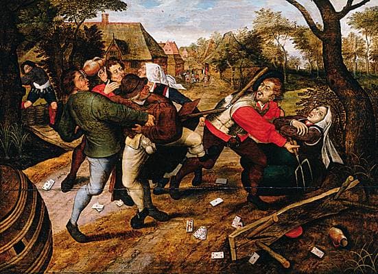 Bruegel l'Ancien, Rixe de paysans