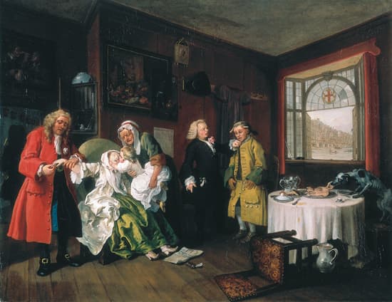 William Hogarth, <i>le Mariage à la mode : la mort de la comtesse</i>