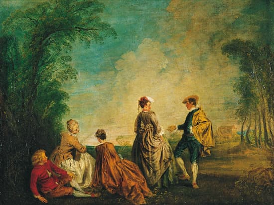 Antoine Watteau, <i>la Proposition embarrassante</i>