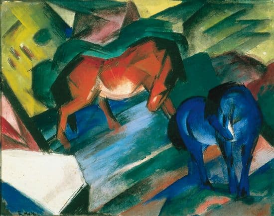 Franz Marc, <i>Cheval rouge et cheval bleu</i>