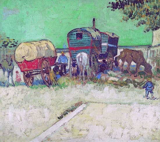 Vincent Van Gogh, <i>les Roulottes, campement de Bohémiens</i>