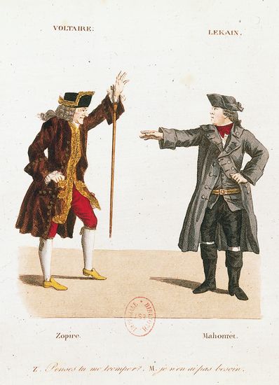 Voltaire et Lekain dans <i>Mahomet</i>