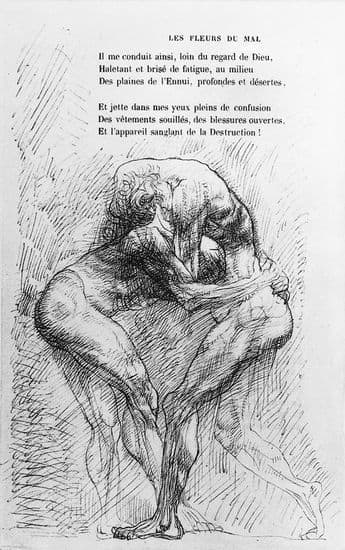 Auguste Rodin, illustration pour <i>les Fleurs du mal</i> de Baudelaire