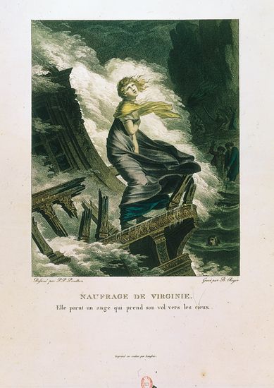 Bernardin de Saint-Pierre, Paul et Virginie : le naufrage de Virginie