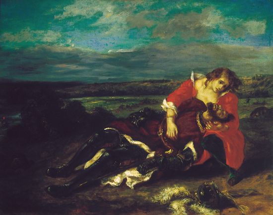 Eugène Delacroix, <i>la Mort de Lara</i>