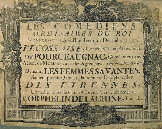 Molière, affiche pour <i>les Femmes savantes</i>