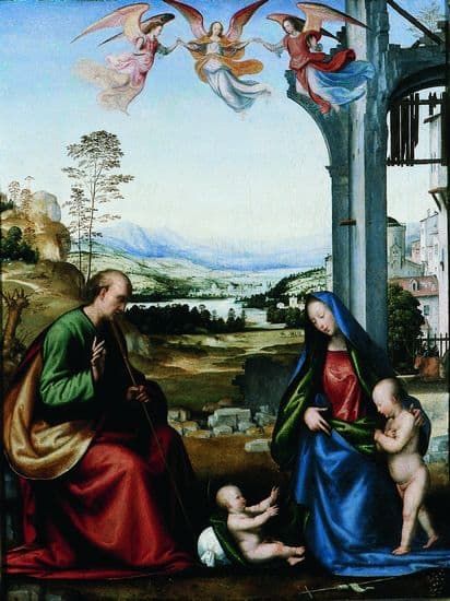 Fra Bartolomeo, <i>Sainte Famille avec saint Jean dans un paysage</i>