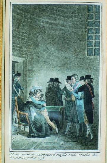 Les adieux de Marie-Antoinette à son fils Louis-Charles de Bourbon, 3 juillet 1793