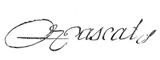 Signature autographe de Blaise Pascal