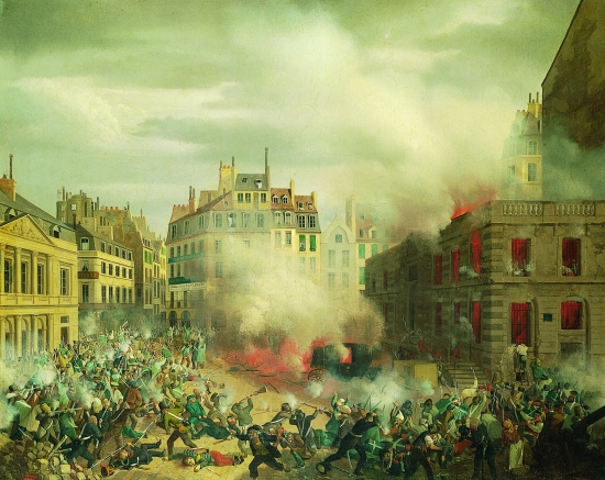 Incendie du Château d'eau, place du Palais-Royal en février 1848