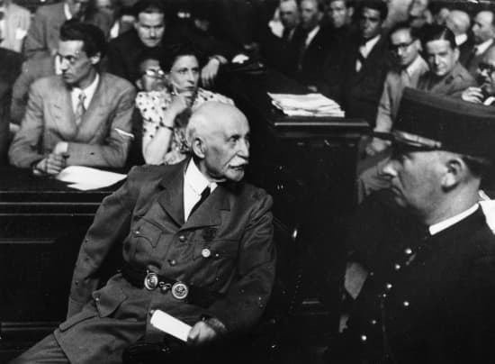 Philippe Pétain lors de son procès