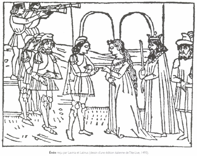 <B>Énée</B> reçu par Lavinia et Latinus.