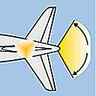 Feux de position d'un avion