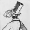 Théophile Gautier, <I>Alfred de Musset de dos</I>