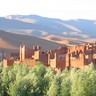 Forteresse dans une oasis au Maroc