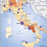 Italie, la densité de la population