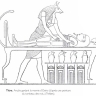 Titre. Anubis gardant la momie d'Osiris.