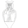 Jeux Olympiques. Ce vase panathénaïque est donné comme prix au vainqueur des jeux des Panathénées.