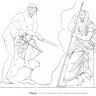 L'Odyssée. Ulysse et Tirésias aux Enfers.
