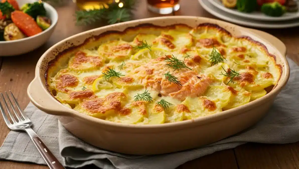 Ce gratin de Noël change des repas habituels : rapide, chic, gourmand… tout ce qu’on aime pendant les fêtes