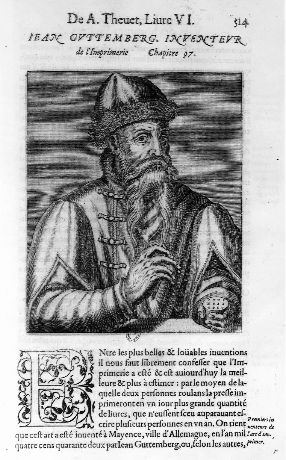 portrait de Gutenberg