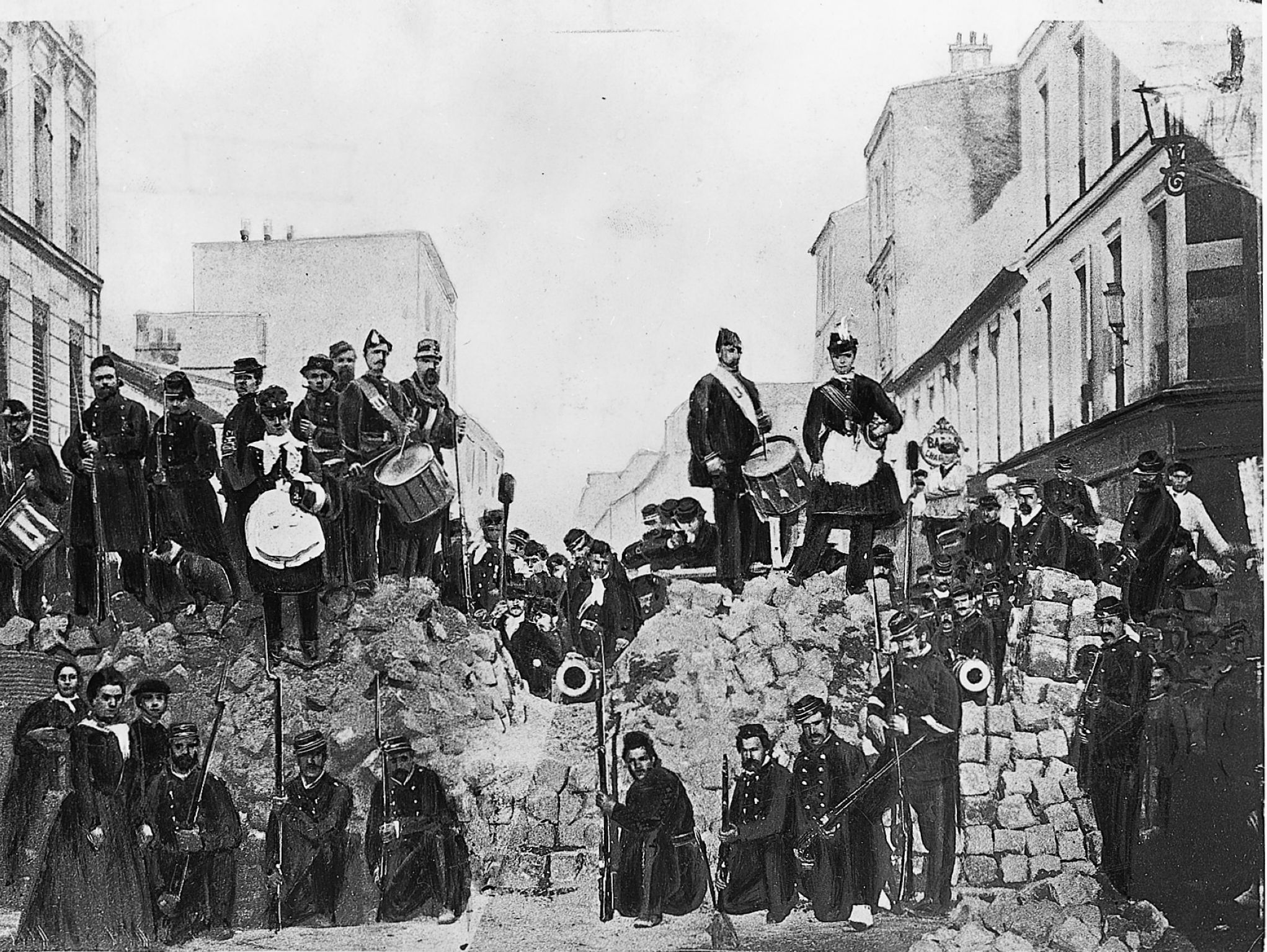 la Commune : barricade de la rue Charonne en 1871