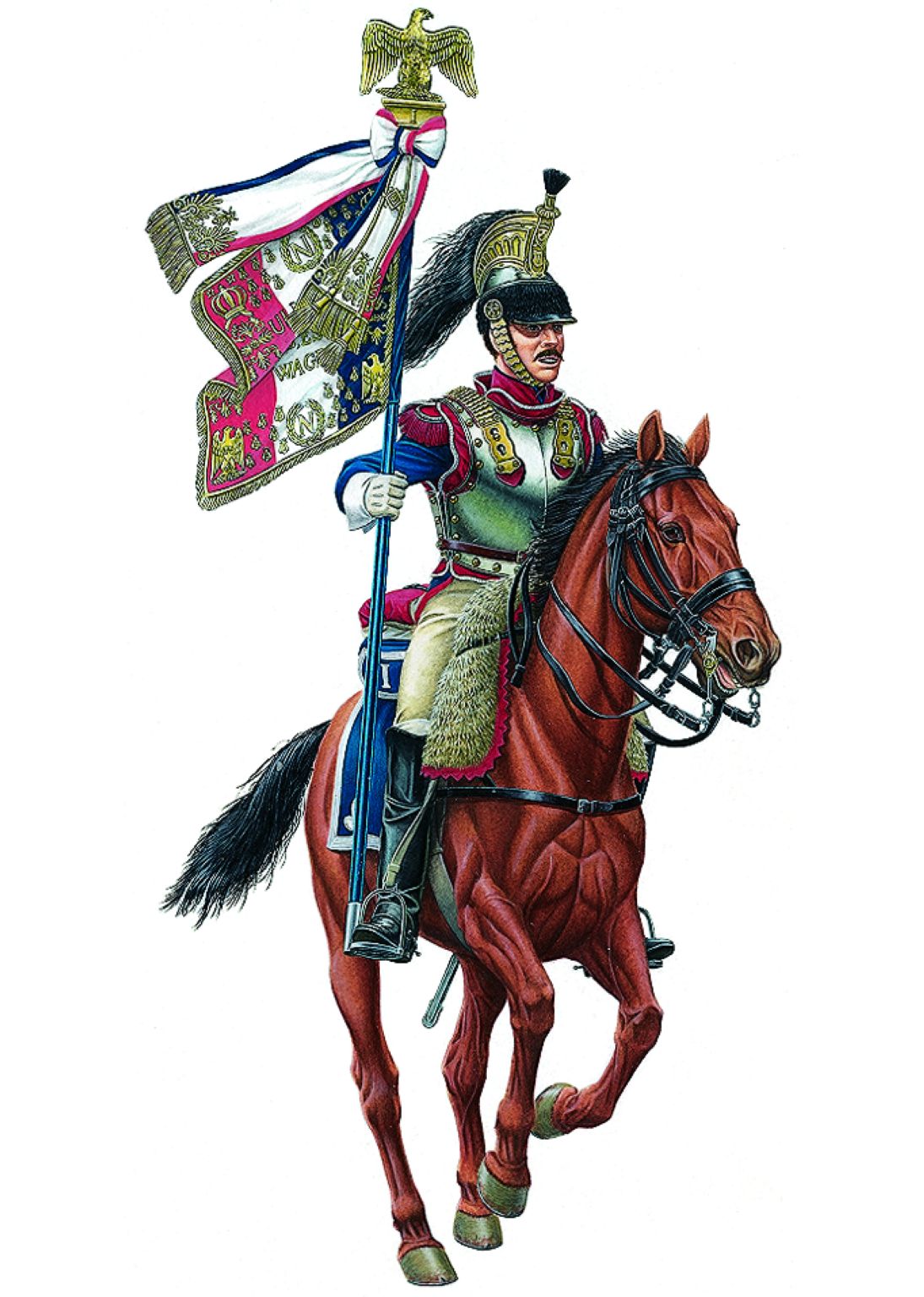 cavalier portant un étendard