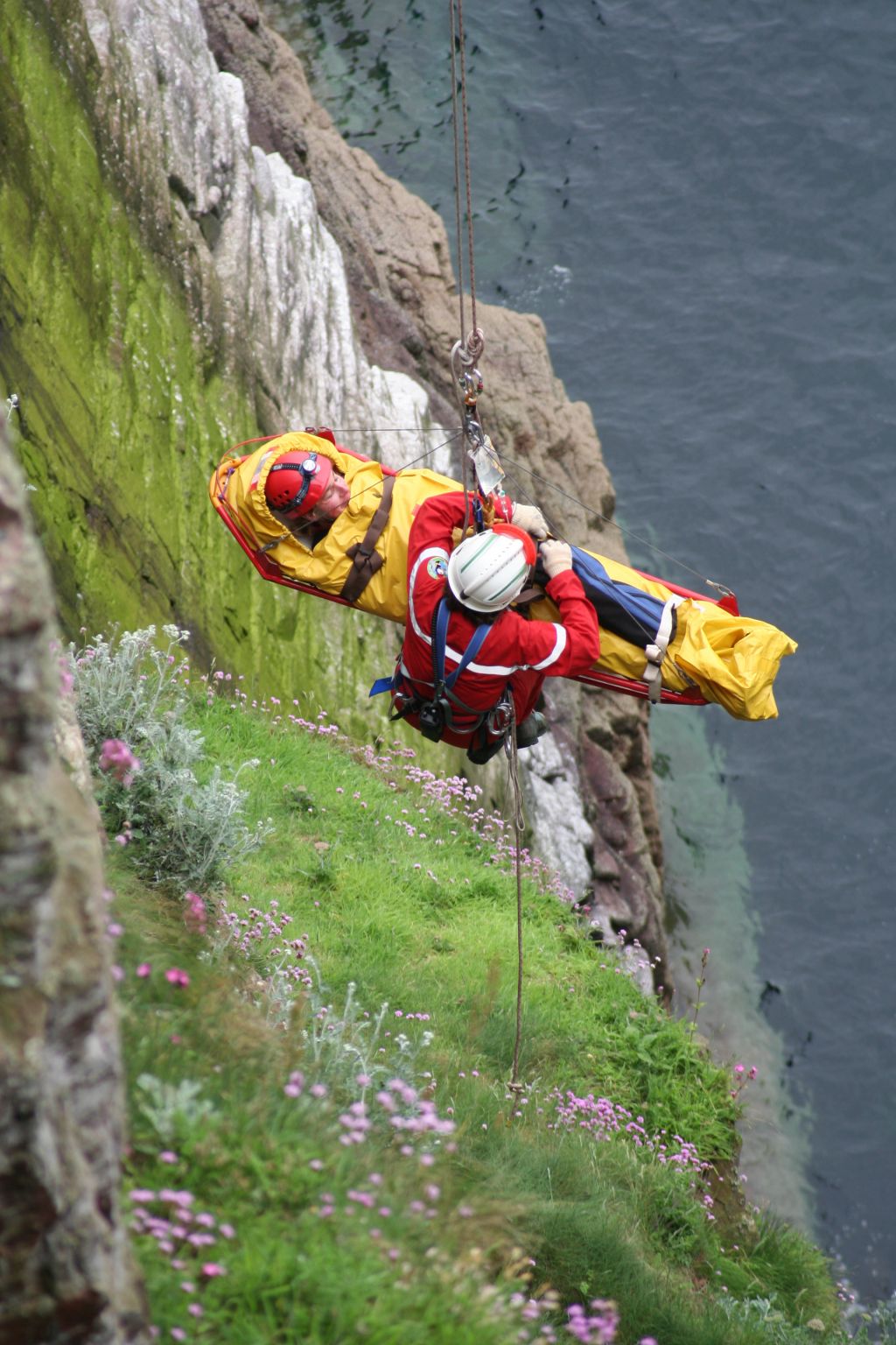 un sauveteur en action