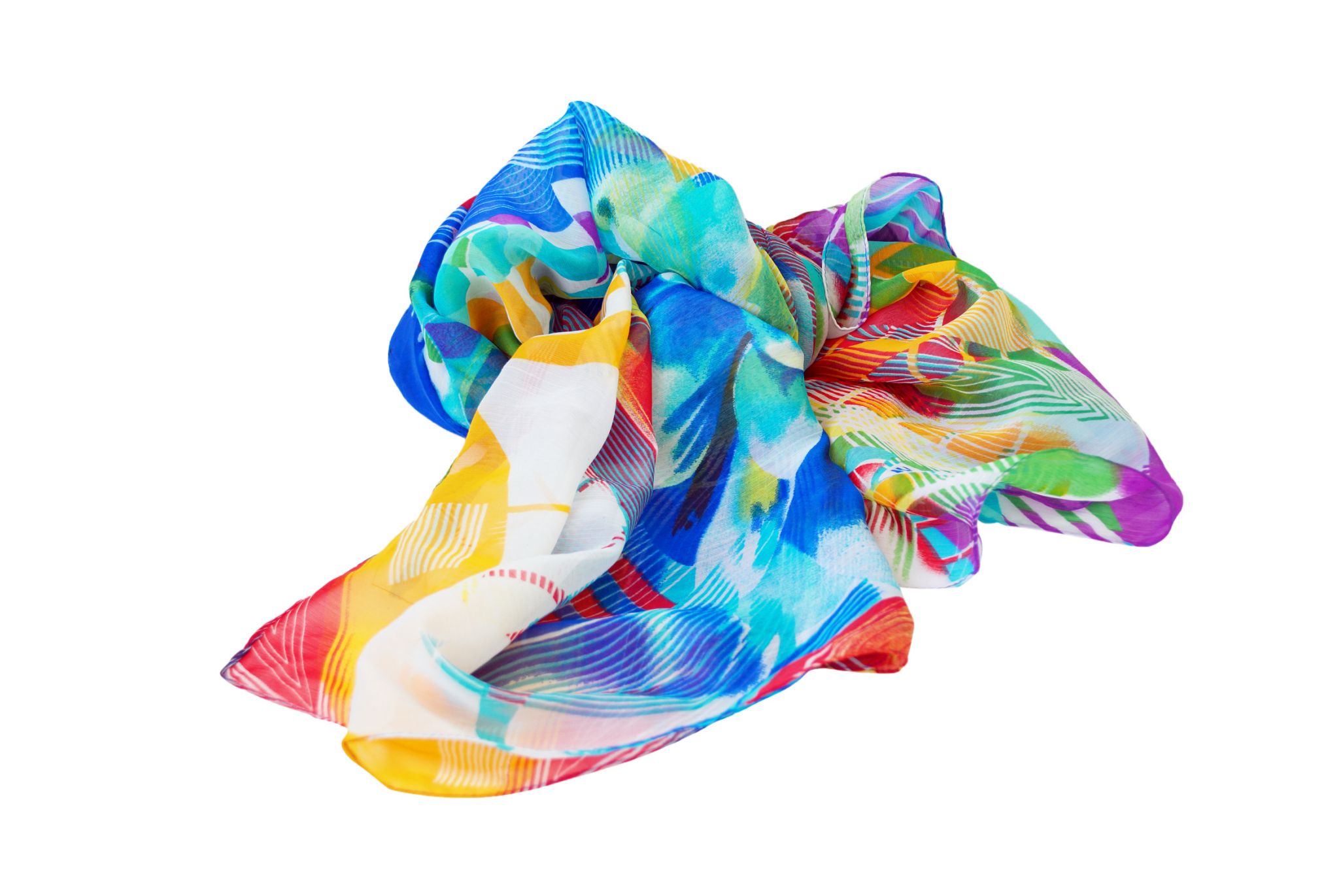 un foulard bariolé