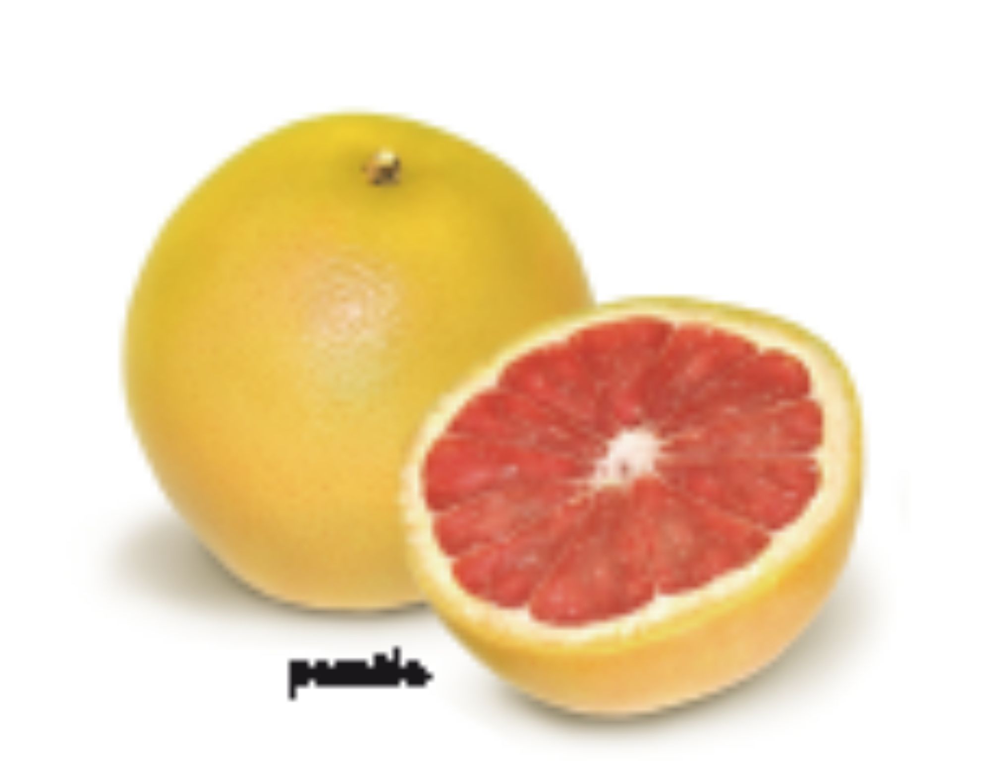 un pamplemousse pomélo à chair rose