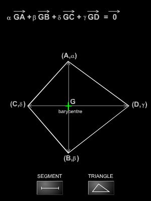 Barycentre d'un segment et d'un triangle