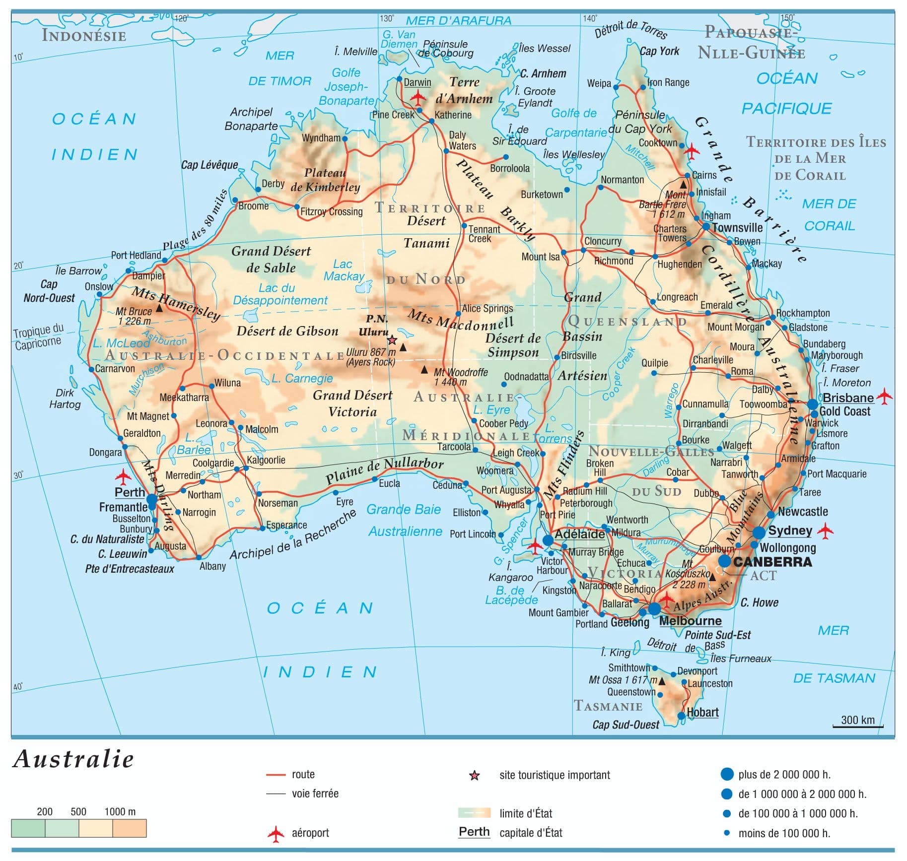 carte australie