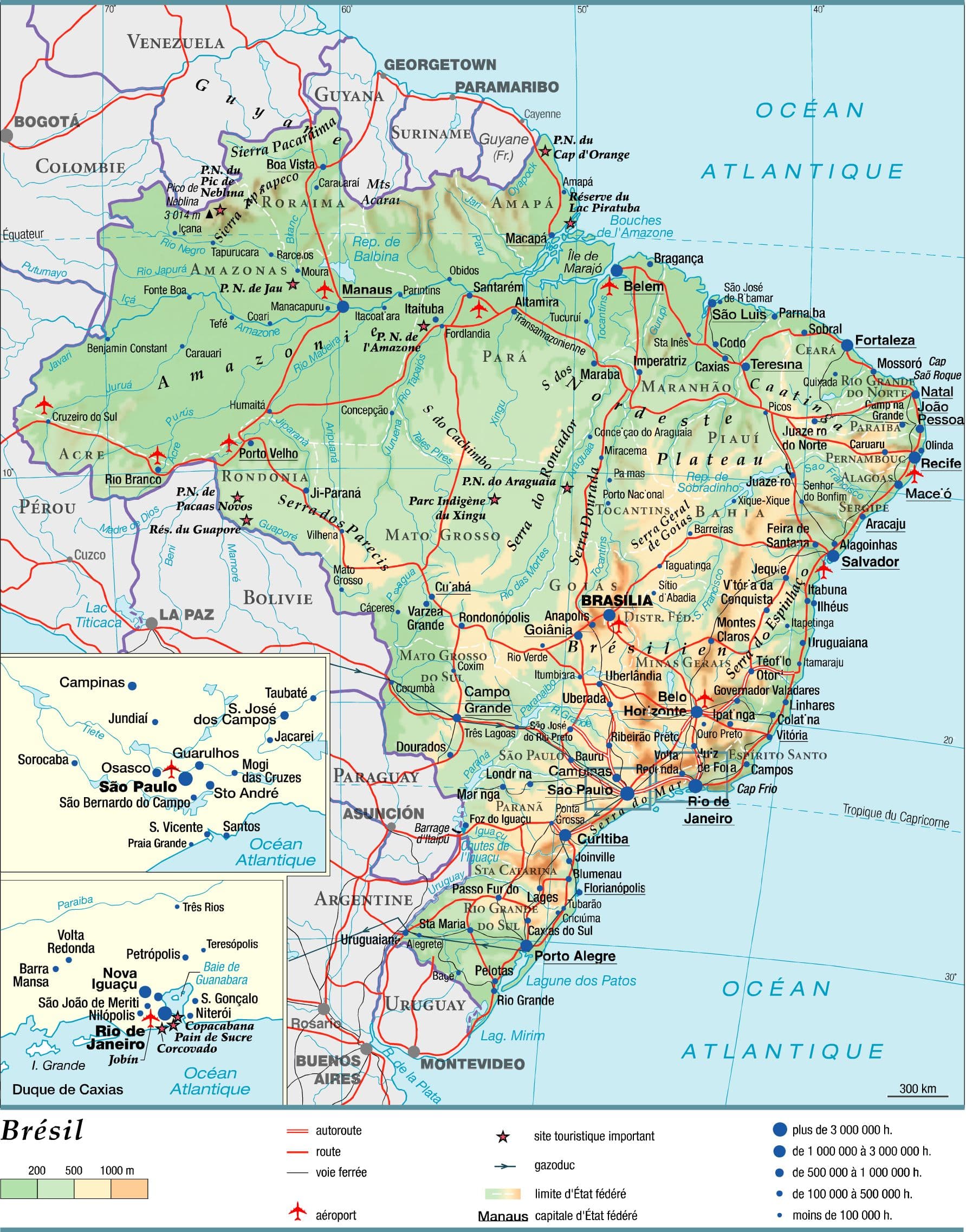 carte du brésil