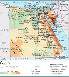 egypte carte touristique