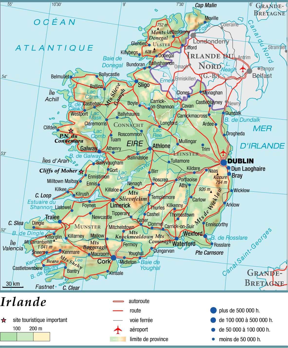 carte irlande