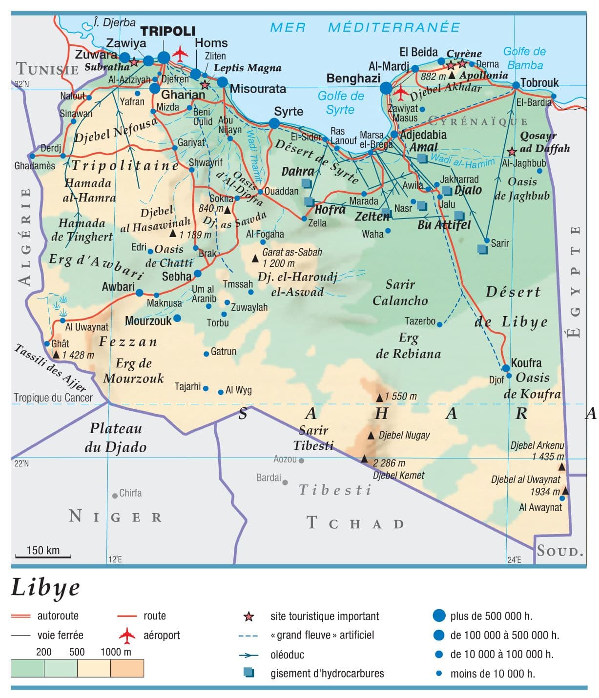 carte de la libye