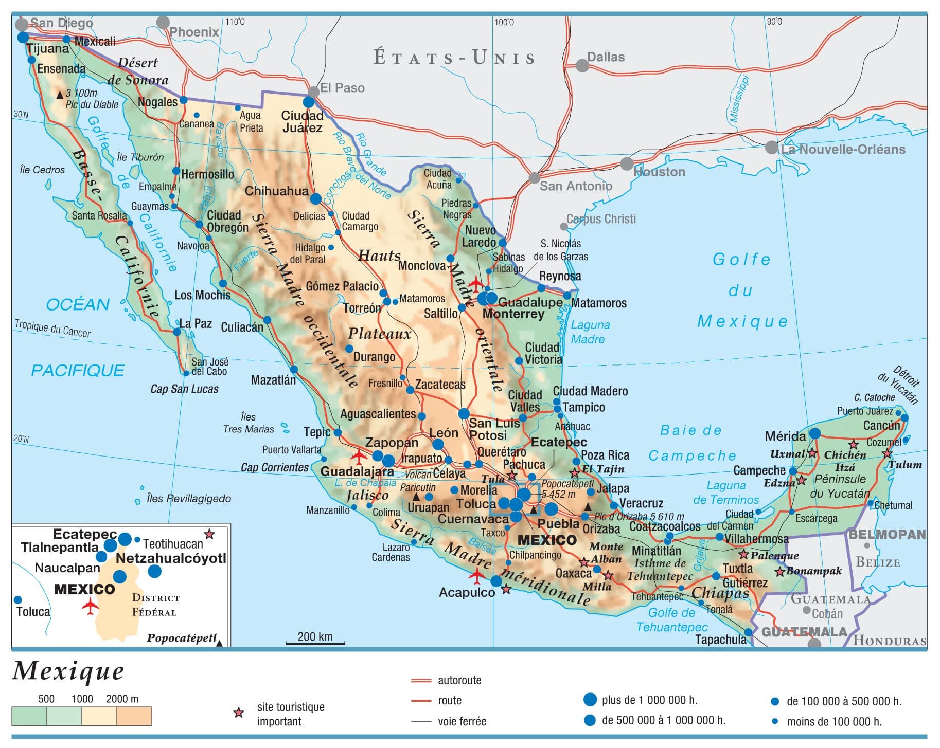 photo de la carte du mexique