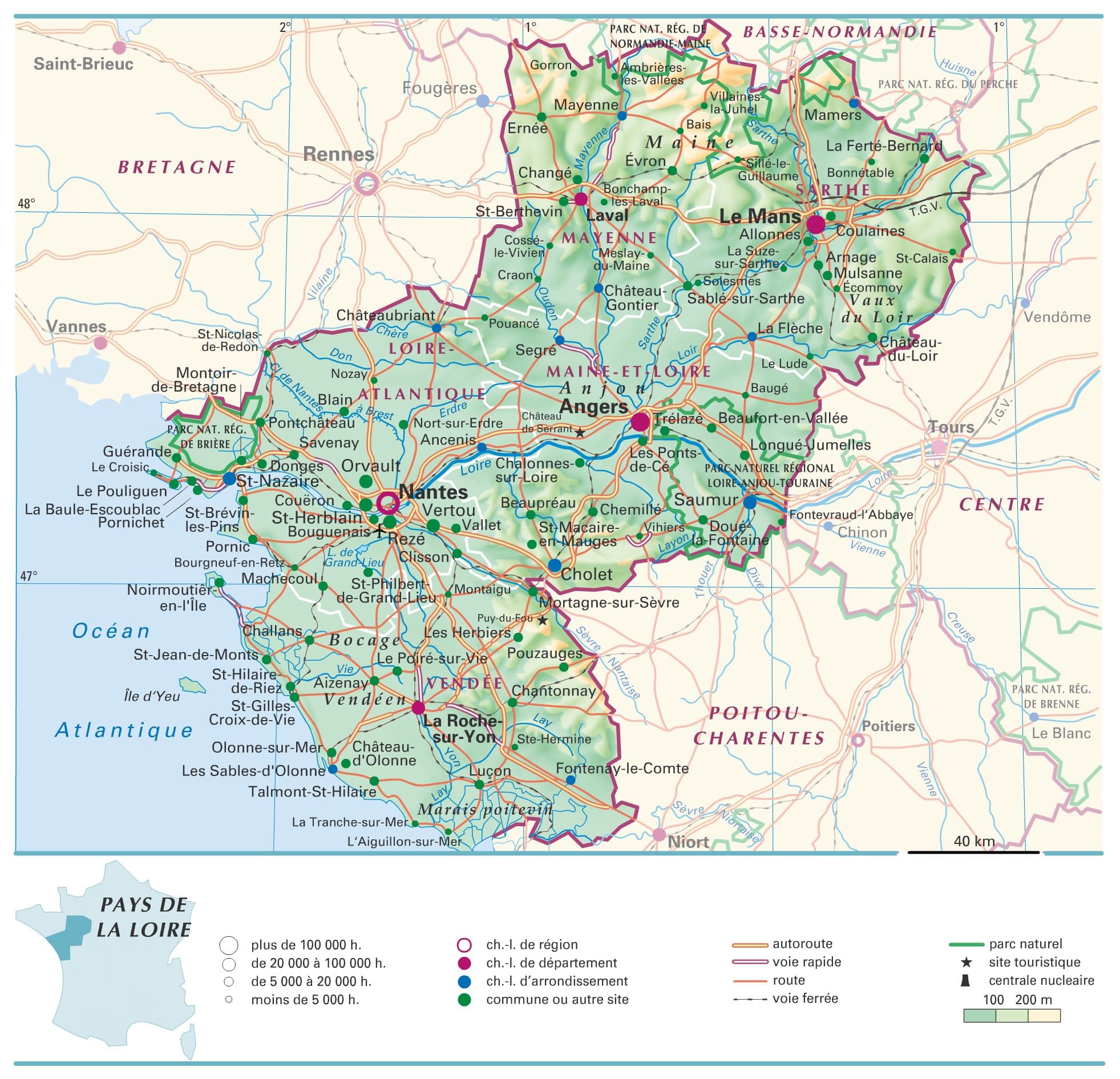 Carte Pays de la Loire