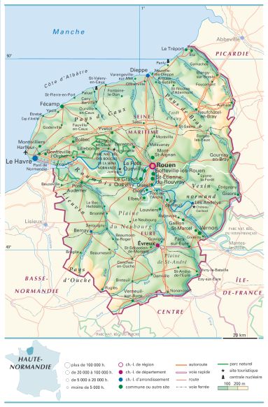haute normandie carte touristique