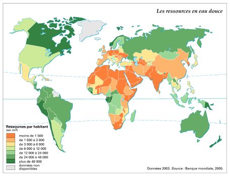 Les ressources en eau