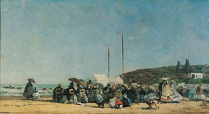 Eugène Boudin, <i>la Plage de Trouville</i>