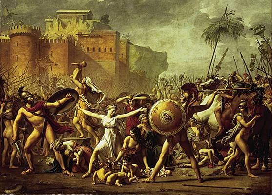 Louis David, les Sabines arrêtant le combat entre les Romains et les Sabins